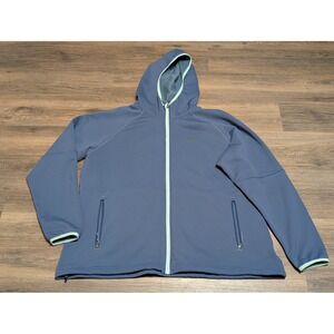 REI Co Op Full Zip Hoodie Jacket Blue 2XLarge Activewear Fleece Lined